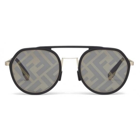 💯- New Authentic Fendi Pattern Pilot Men's Sunglasses FE40040U 02C 51 - Picture 9 of 16